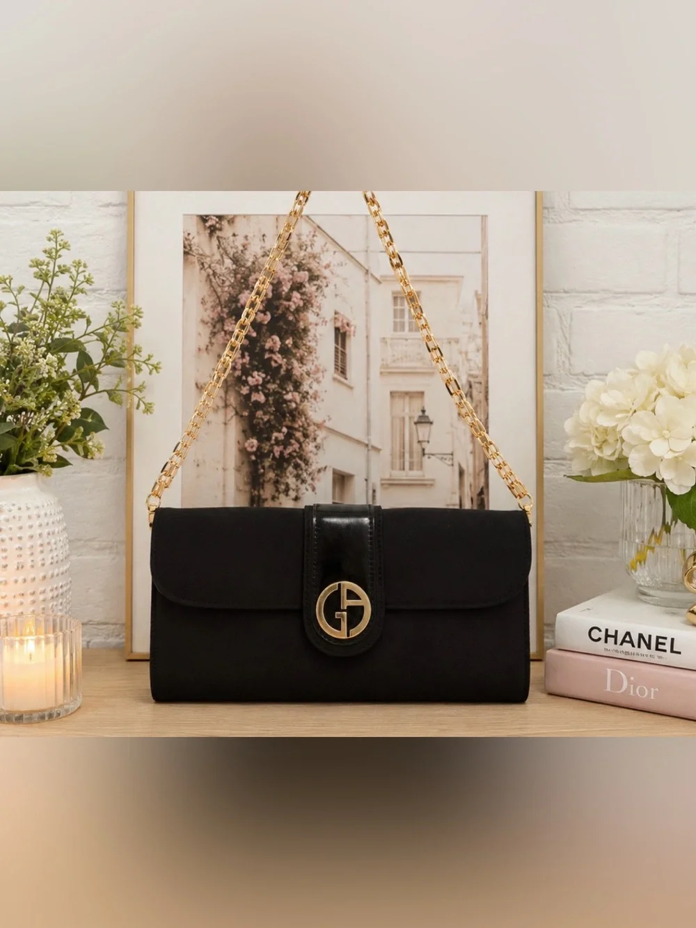 Giorgio Armani Black Parfums clutch style bag GWP item